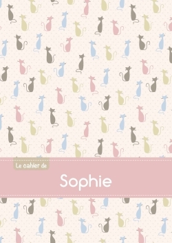 CAHIER SOPHIE BLANC,96P,A5 CHATS