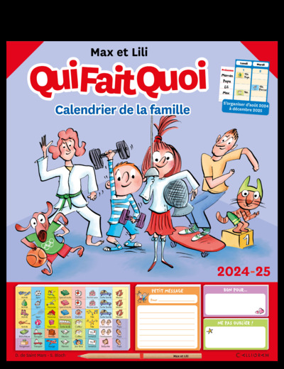 CALENDRIER DE LA FAMILLE MAX ET LILI 2024-2025