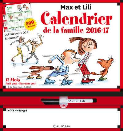 CALENDRIER DE LA FAMILLE MAX ET LILI 2016/2017