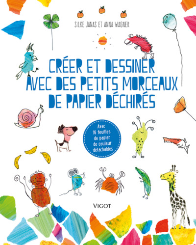 CREER ET DESSINER AVEC DES PETITS MORCEAUX DE PAPIER DECHIRES