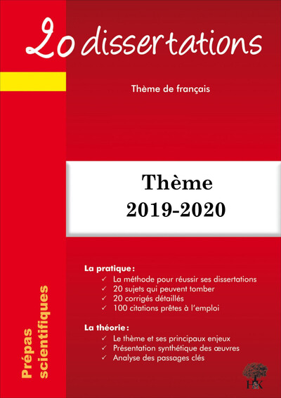 20 DISSERTATIONS SUR LE THEME FRANCAIS 2019-2020 PREPA SCIENTIFIQUE DEMOCRA