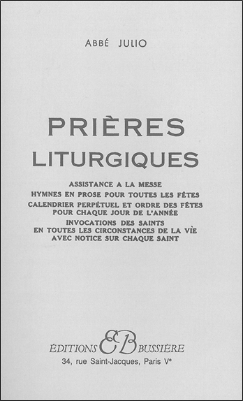 PRIERES LITURGIQUES
