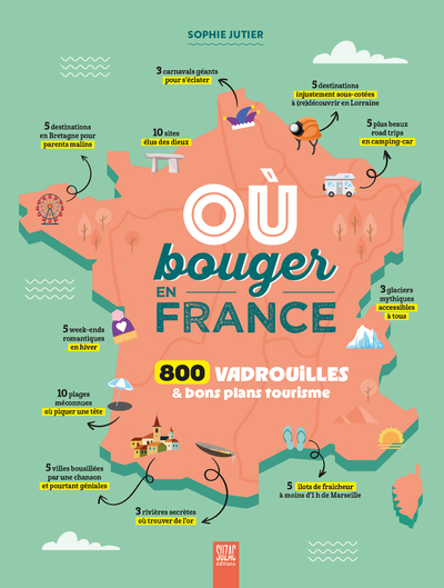 OU BOUGER EN FRANCE ? - 800 VADROUILLES & BONS PLANS TOURISME - ILLUSTRATIONS, COULEUR