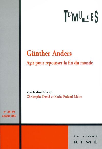 TUMULTES N.28-29 GUNTHER ANDERS