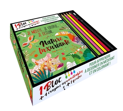 NATURE LUXURIANTE - COFFRET JE MEDITE, JE COLORIE, JE DESSINE