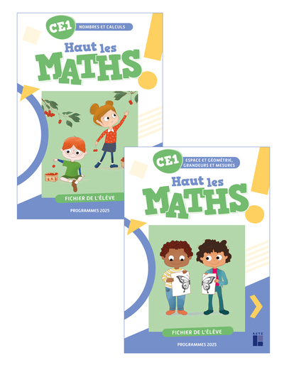 HAUT LES MATHS CE1 - FICHIER DE L´ELEVE EN 2 VOLUMES PROGRAMMES 2025