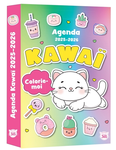AGENDA SCOLAIRE 2025-2026 KAWAI COLORIE-MOI