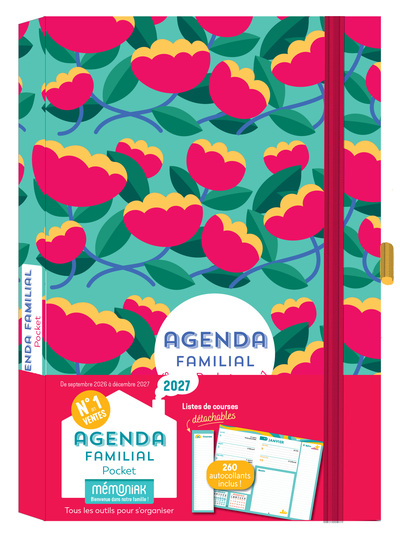 AGENDA FAMILIAL MEMONIAK POCKET, SEPT. 2026 A DEC. 2027