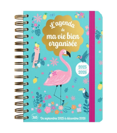 AGENDA DE MA VIE BIEN ORGANISEE 2025-2026, 16 MOIS, GRAND FORMAT