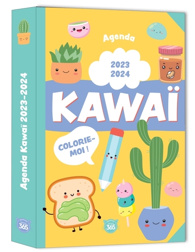 AGENDA SCOLAIRE KAWAI COLORIE-MOI 2023-2024