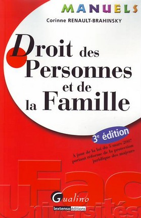 DROIT DES PERSONNES ET DE LA FAMILLE