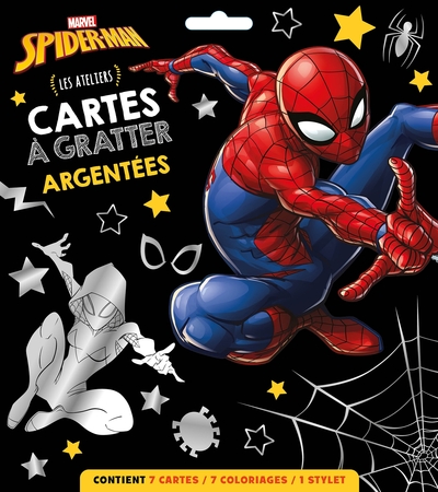 SPIDER-MAN - LES ATELIERS DISNEY - CARTES A GRATTER ARGENTEES - MARVEL