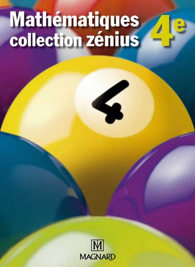ZENIUS 4E MATHEMATIQUES GRAND FORMAT