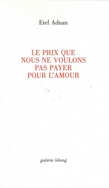 PRIX QUE NOUS NE VOULONS PAS PAYER POUR L´AMOUR (LE)