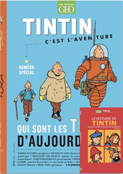 TINTIN C´EST L´AVENTURE N 25 - QUI SONT LES TINTIN D´AUJOURD´HUI ? - OFFRE JUMELEE
