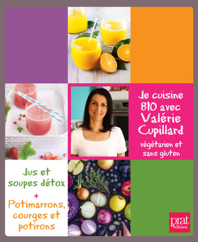 COFFRET JE CUISINE BIO AVEC VALERIE CUPILLARD - VEGETARIEN ET SANS GLUTEN- JUS ET SOUPES DETOX + POT