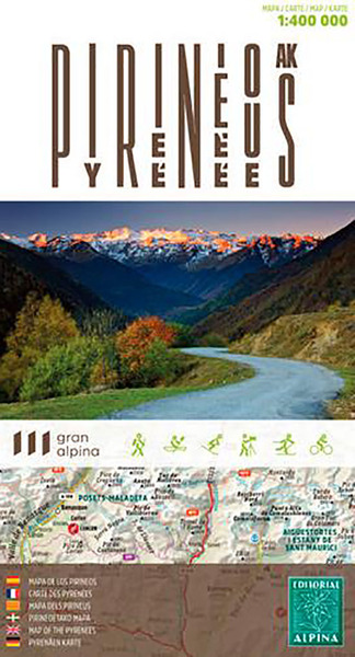 CARTE DES PYRENEES - 1/400.000