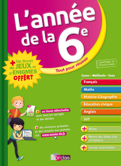 L´ANNEE DE LA 6E + LIVRET DE JEUX