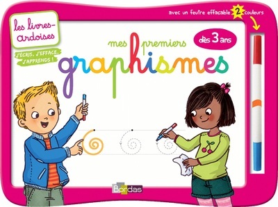 MES PREMIERS GRAPHISMES DES 3 ANS AVEC UN FEUTRE EFFACABLE 2 COULEURS
