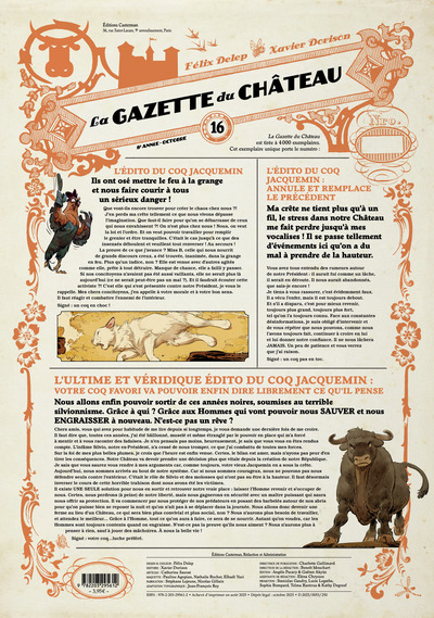 LE CHATEAU DES ANIMAUX - LA GAZETTE DU CHATEAU - VOL16