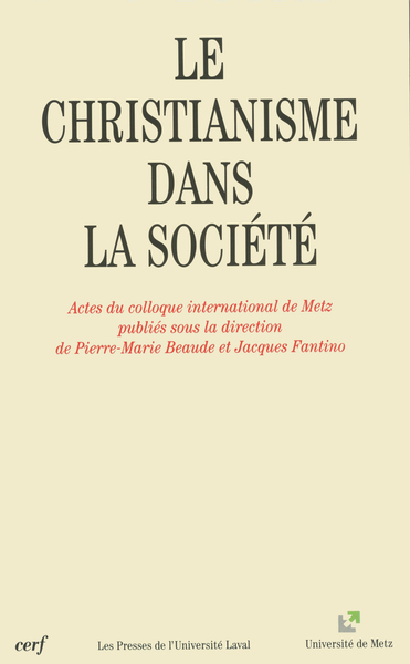 CHRISTIANISME DANS LA SOCIETE