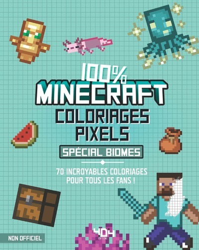 COLORIAGES PIXEL - 100 % MINECRAFT - SPECIAL BIOMES