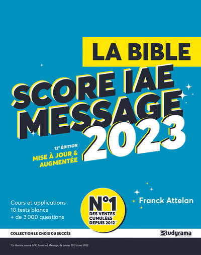 BIBLE DU SCORE IAE MESSAGE 2023 - 12E EDITION