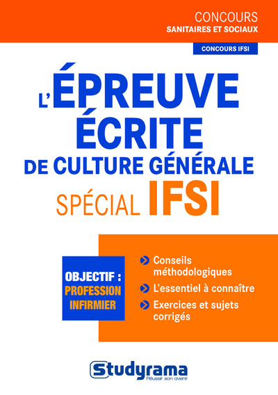 EPREUVE ECRITE DE CULTURE GENERALE SPECIAL IFSI B (L´)
