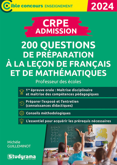 CIBLE CONCOURS ENSEIGNEMENT - CRPE  ADMISSION  200 QUESTIONS DE PREPARATION