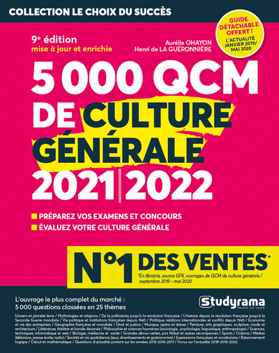 5000 QCM DE CULTURE GENERALE 2021 - 2022