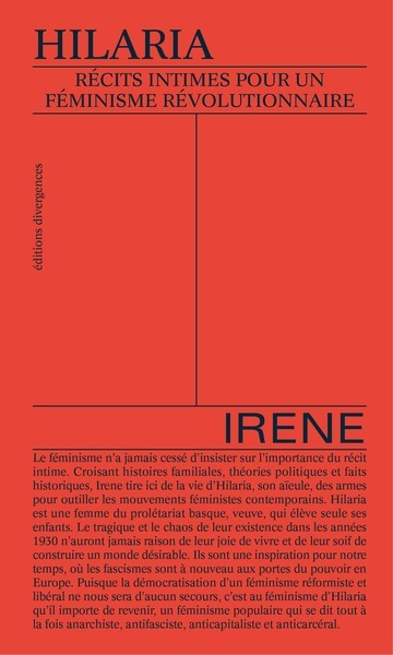 HILARIA - RECITS INTIMES POUR UN FEMINISME REVOLUTIONNAIRE