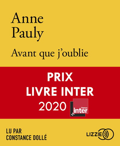 AVANT QUE J´OUBLIE - PRIX LIVRE INTER 2020