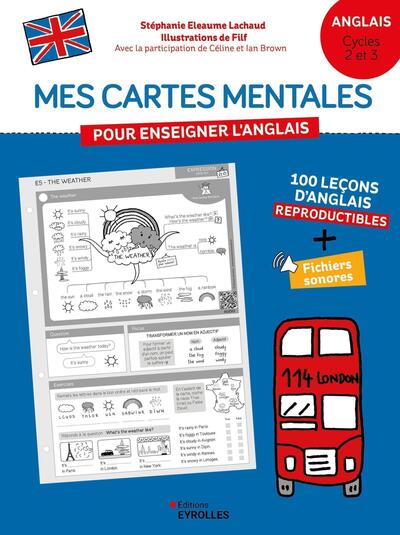 MES CARTES MENTALES POUR ENSEIGNER L´ANGLAIS - NIVEAU PRIMAIRE (CYCLES 2 ET 3) - 35 CARTES MENTALES