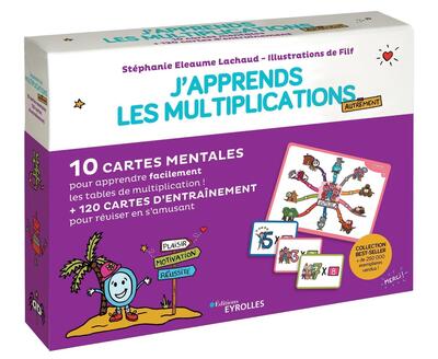 J´APPRENDS LES MULTIPLICATIONS AUTREMENT - 10 CARTES MENTALES POUR APPRENDRE FACILEMENT LES TABLES D