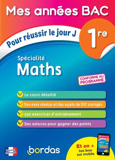 MES ANNEES BAC MATHS SPECIALITES PREMIERE