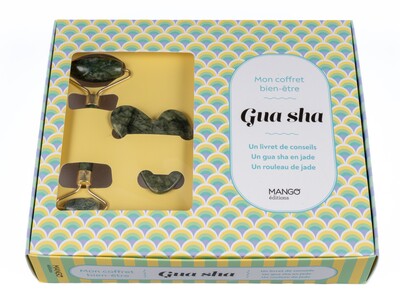 MON COFFRET BIEN-ETRE - GUA SHA - UN LIVRET DE CONSEILS - UN GUA SHA EN JADE - UN ROULEAU DE JADE