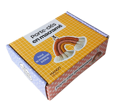 PORTE-CLES EN MACRAME - COFFRET - TOUT LE MATERIEL INCLUS