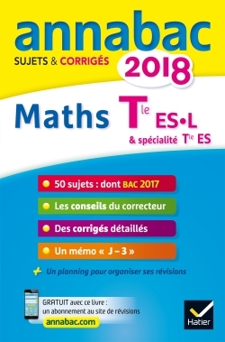 ANNALES ANNABAC 2018 MATHS TLE ES, L