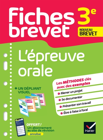 FICHES BREVET L´EPREUVE ORALE 3E BREVET 2023 - FICHES DE REVISION & QUIZ