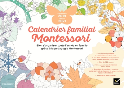 CALENDRIER FAMILIAL MONTESSORI SEPTEMBRE 2019 - JANVIER 2021