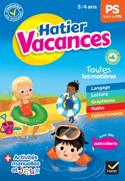 CAHIER DE VACANCES 2020 DE LA PETITE SECTION VERS LA MOYENNE SECTION 3/4 ANS