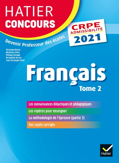 FRANCAIS TOME 2 - CRPE 2021 - EPREUVE ECRITE D´ADMISSIBILITE
