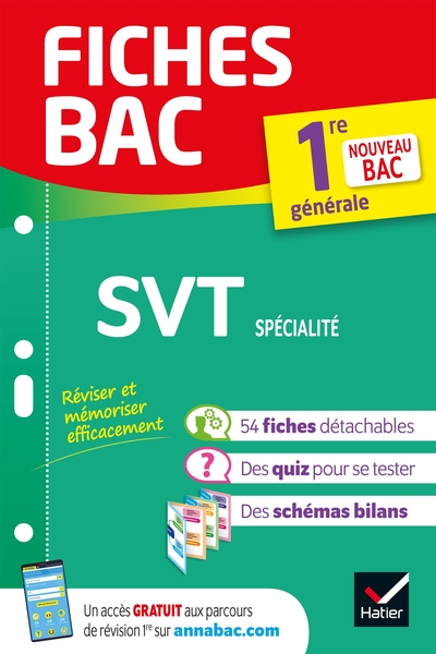 FICHES BAC SVT 1RE (SPECIALITE) - NOUVEAU PROGRAMME DE PREMIERE 2019-2020