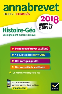 ANNALES ANNABREVET 2018 HISTOIRE GEOGRAPHIE EMC 3E