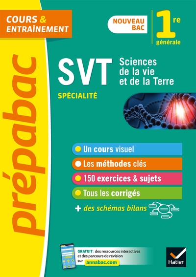 SVT 1RE (SPECIALITE) - PREPABAC COURS & ENTRAINEMENT - NOUVEAU PROGRAMME DE PREMIERE