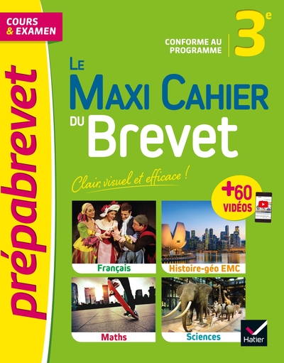 MAXI CAHIER DU BREVET - PREPABREVET 2022 - COURS, QUIZ, SUJETS & VIDEOS