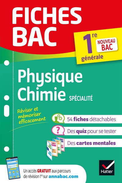 FICHES BAC PHYSIQUE-CHIMIE 1RE (SPECIALITE) - NOUVEAU PROGRAMME DE PREMIERE 2019-2020