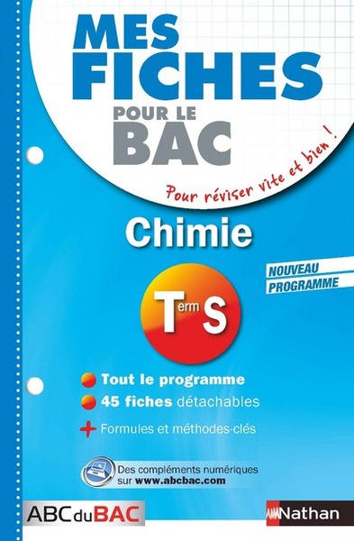 MES FICHES ABC BAC CHIMIE TERM S