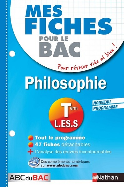 MES FICHES ABC BAC PHILOSOPHIE TERM L-ES-S