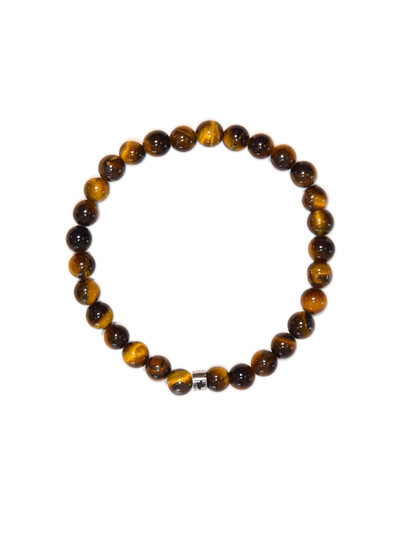 BRACELET OEIL DE TIGRE PERLES RONDES 6 MM